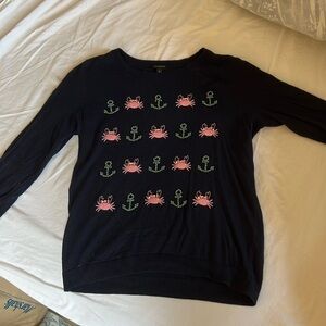Talbots anchor and crab summer sweater size M